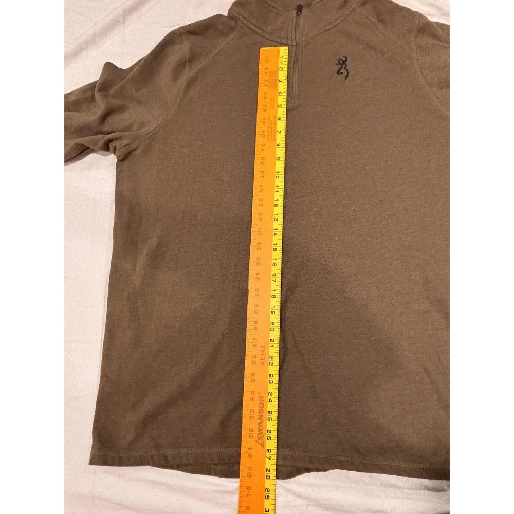 Browning Pullover Mens 2XLT Brown 1/4 Zip Thermal Fleece Outdoor Hunting Top